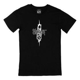 Cix Slipknot Logo Tasarımlı Siyah Erkek T-shirt