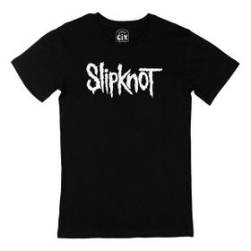 Cix Slipknot Yazılı Cep Logo Tasarımlı Siyah Erkek T-shirt