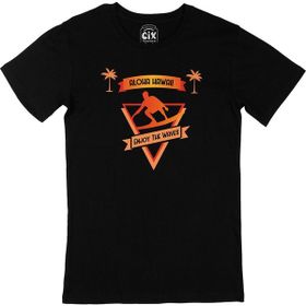 Cix Sörf Aloha Hawaii Siyah Erkek T-shirt