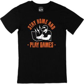 Cix Stay Home Play Game Siyah Erkek T-shirt