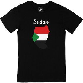 Cix Sudan Haritalı ve Bayraklı Siyah Erkek T-shirt