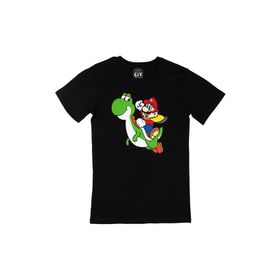 Cix Süper Mario Ejderha Siyah Erkek T-shirt