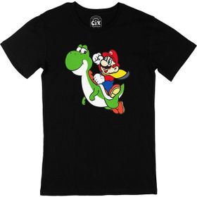 Cix Süper Mario Ejderha Siyah Erkek T-shirt