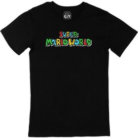 Cix Super Mario World Siyah Erkek T-shirt