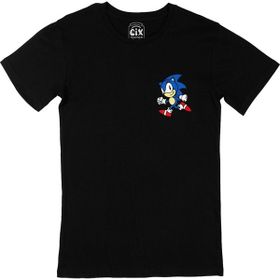 Cix Super Sonic Cep Logo Tasarımlı Siyah Erkek T-shirt