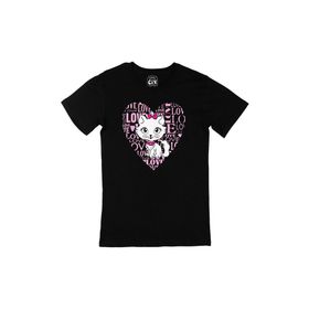 Cix Tatlı Kedicik Siyah Erkek T-shirt