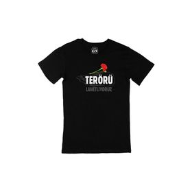 Cix Terörü Lanetliyoruz Siyah Erkek T-shirt