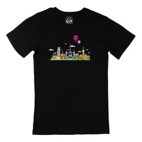 Cix Travel To Europe Tasarımlı Siyah Erkek T-shirt