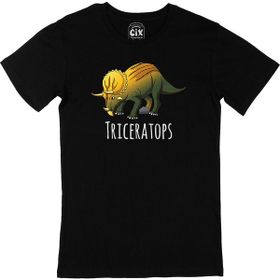 Cix Triceratops Dinozor Siyah Erkek T-shirt