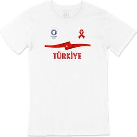 Cix Türkiye Tokyo 2020 Olimpiyatları Beyaz Erkek T-shirt