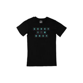 Cix Turkuaz Sorry I Am Bussy Siyah Erkek T-shirt