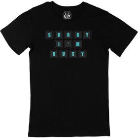 Cix Turkuaz Sorry I Am Bussy Siyah Erkek T-shirt