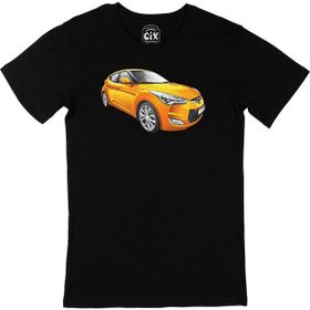 Cix Turuncu Spor Araba Siyah Erkek T-shirt