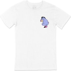 Cix Utangaç Eşek Cep Logo Tasarımlı Beyaz Erkek T-shirt