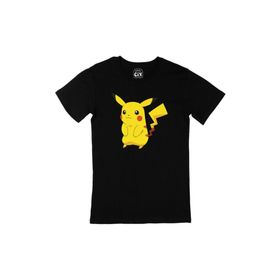 Cix Utangaç Pikachu Siyah T-shirt