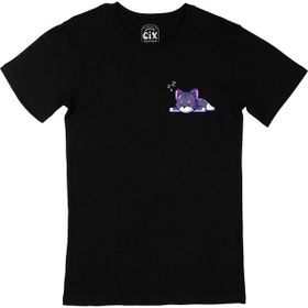 Cix Uyuyan Kedi Cep Logo Siyah Erkek T-shirt