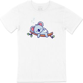 Cix Uyuyan Koala Beyaz T-shirt