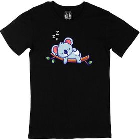 Cix Uyuyan Koala Siyah Tişört