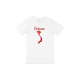 Cix Vietnam Haritalı ve Bayraklı Beyaz T-shirt
