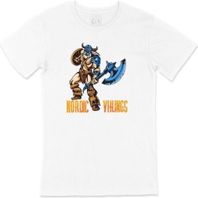 Cix Viking Baltalı Beyaz T-shirt
