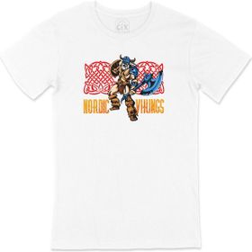 Cix Viking Baltalı Beyaz T-shirt