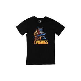 Cix Viking Kılınç ve Balta Siyah Erkek T-shirt