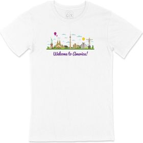 Cix Welcome To America Beyaz T-shirt