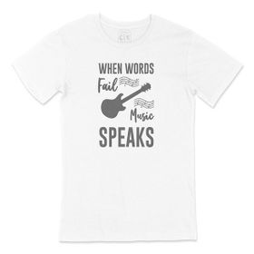 Cix When Words Fail Music Speaks Beyaz T-shirt