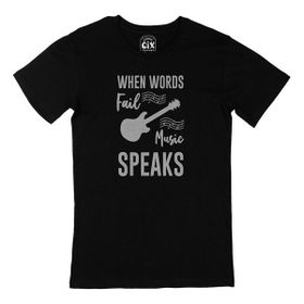 Cix When Words Fail Music Speaks Siyah T-shirt