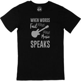 Cix When Words Fail Music Speaks Siyah T-shirt