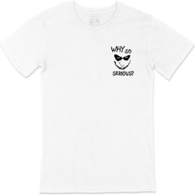 Cix WHY So Serious Cep Logo Tasarımlı Beyaz Erkek T-shirt