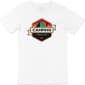 Cix Wild Life Camping Beyaz T-shirt