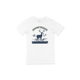 Cix Yaban Hayata Destek Beyaz Erkek T-shirt