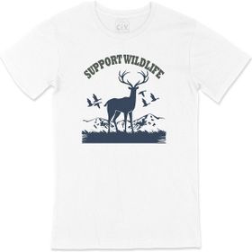 Cix Yaban Hayata Destek Beyaz Erkek T-shirt