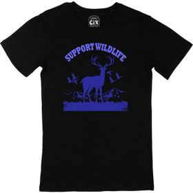 Cix Yaban Hayata Destek Siyah T-shirt