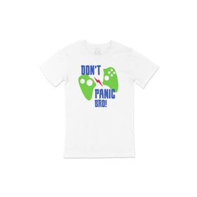 Cix Yeşil Don't Panic Bro Beyaz T-shirt
