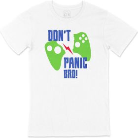 Cix Yeşil Don't Panic Bro Beyaz T-shirt