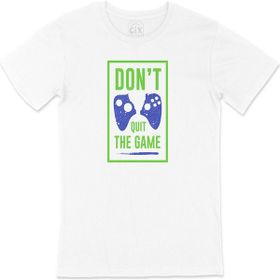 Cix Yeşil Don't Quit The Game Beyaz T-shirt