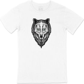 Cix Yeşil Gözlü Kurt Beyaz T-shirt