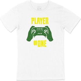 Cix Yeşil Player One Beyaz T-shirt