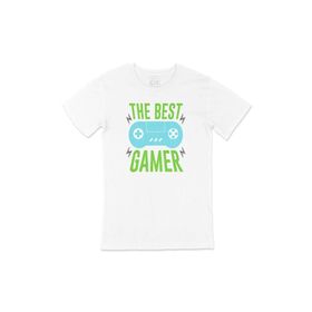 Cix Yeşil The Best Gamer Beyaz T-shirt