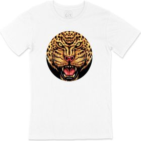 Cix Yuvarlak Kızgın Kaplan Beyaz T-shirt