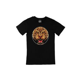 Cix Yuvarlak Kızgın Kaplan Siyah T-shirt
