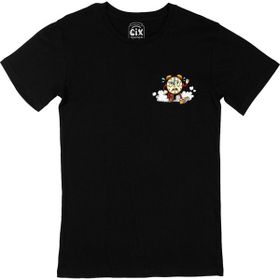 Cix Zamanı Yakala Cep Logo Tasarımlı Siyah T-shirt
