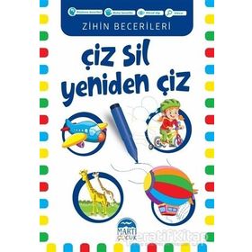 Çiz Sil Yeniden Çiz Mavi Kitap - Martı Çocuk Yayınları