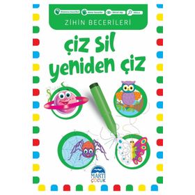 Çiz Sil Yeniden Çiz Yeşil Kitap - Martı Çocuk Yayınları