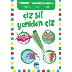 Çiz Sil Yeniden Çiz Yeşil Kitap - Martı Çocuk Yayınları