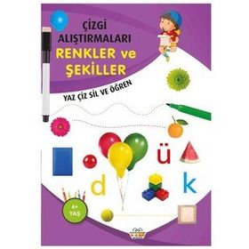 Çizgi Alıştırmaları Renkler ve Şekiller - 0-6 Yaş Yayınları