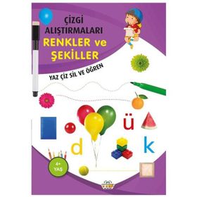 Çizgi Alıştırmaları Renkler ve Şekiller - 0-6 Yaş Yayınları