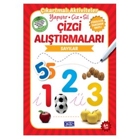 Çizgi Alıştırmaları - Sayılar 4 Yaş - Parıltı Yayınları